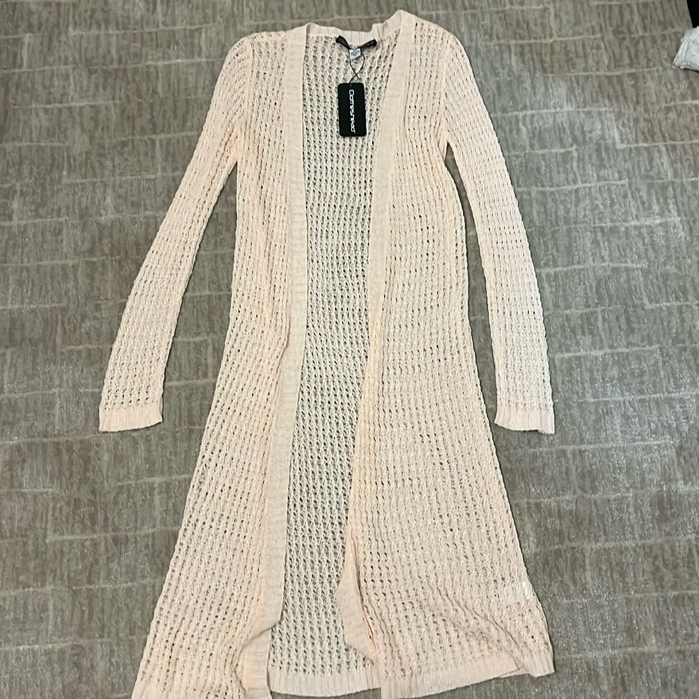 Light pink floor length sweater